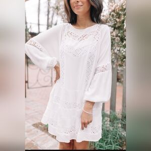 Amaryllis X Hey Nasreen White Eyelet Dress